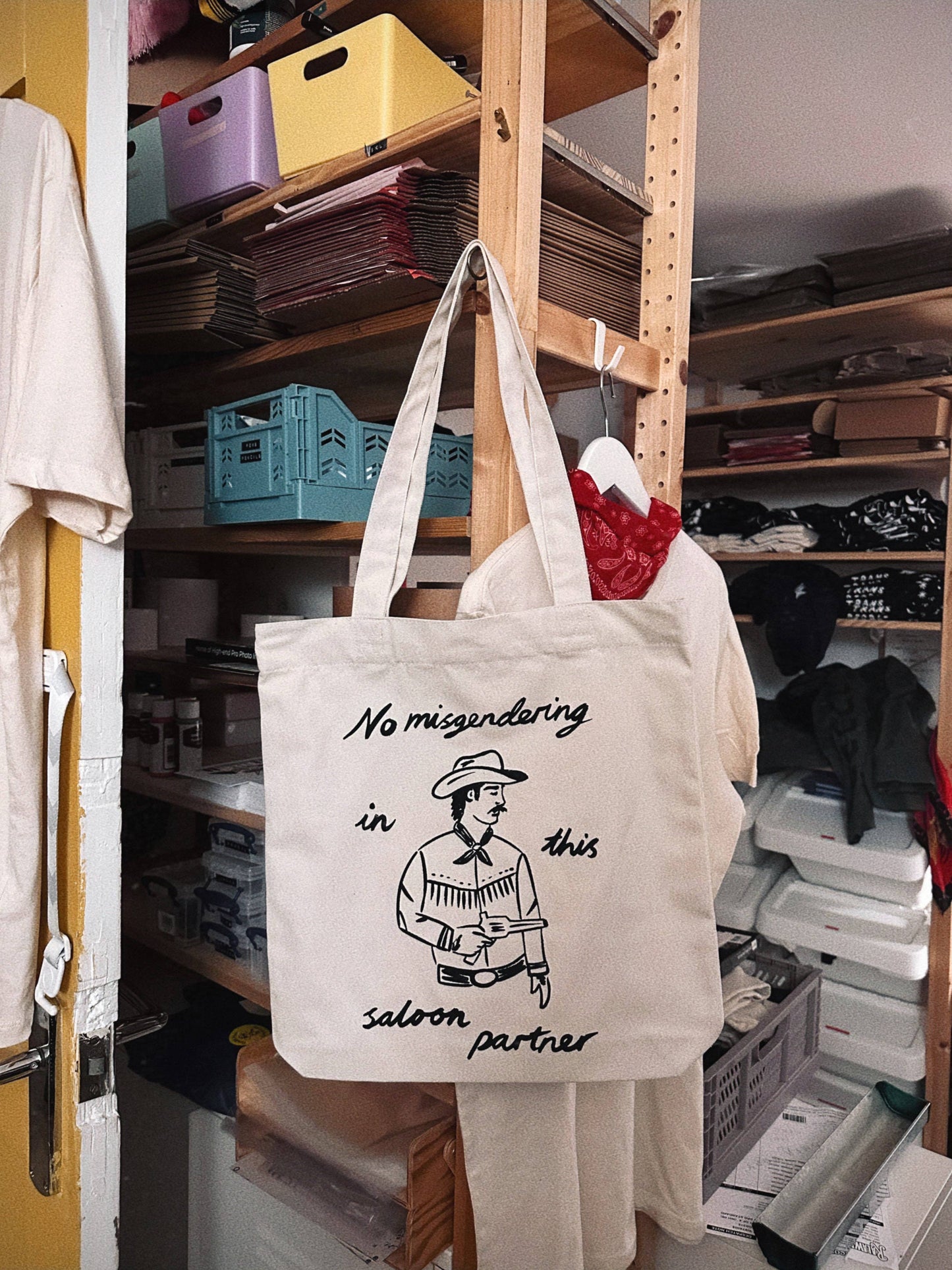 No Misgendering In This Saloon Tote Bag